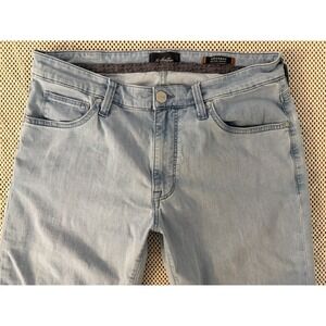 34 Heritage Jeans Mens 34 Blue Courage Straight Leg Stretch Hemmed 28" Inseam